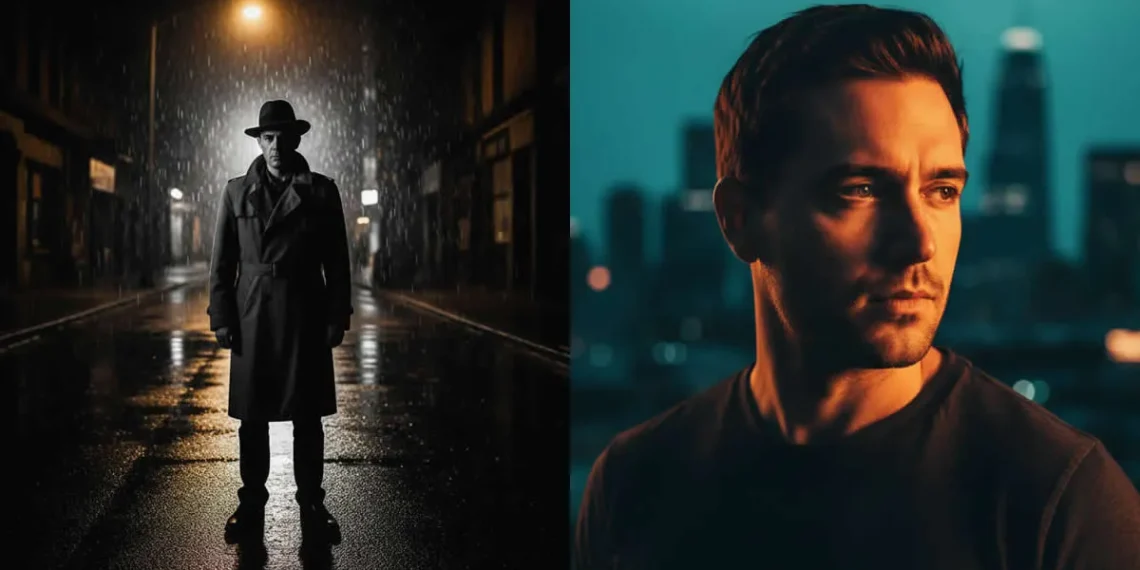 20 Gemini AI Prompts for Creating High-Contrast Cinematic Portraits 21 Cinematic portraits of two men