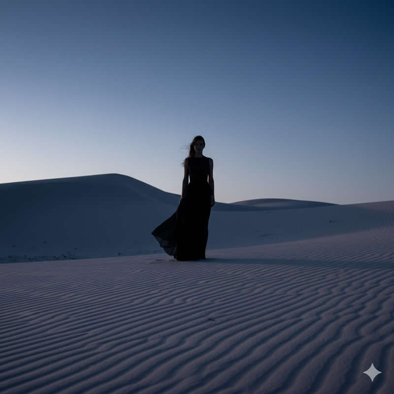 Minimalist fine art portrait of a woman - Gemini AI Prompts to Craft Natural Light Fine Art Portraits