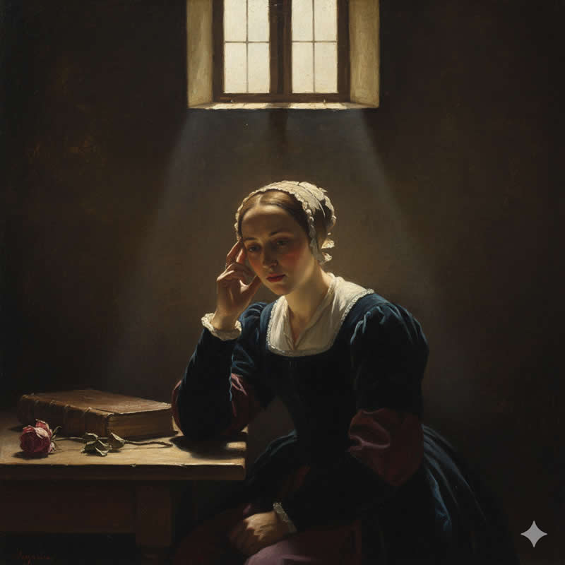 A deep, emotional fine art portrait of a woman - Gemini AI Prompts to Craft Natural Light Fine Art Portraits