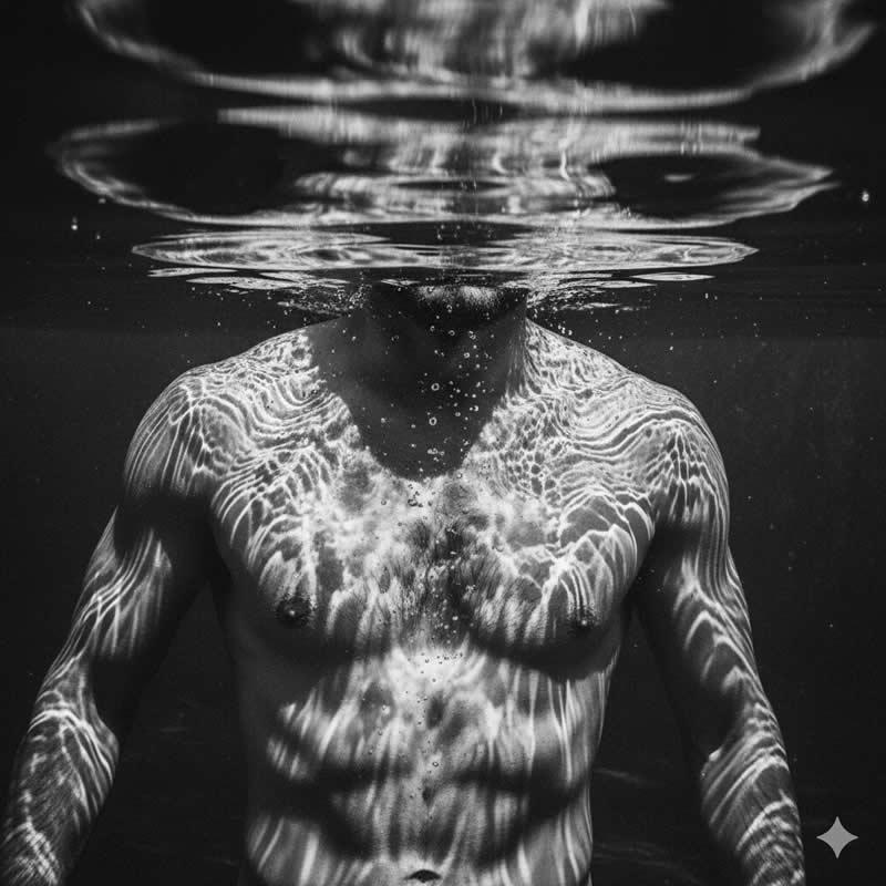 An abstract fine art portrait focusing on a man - Gemini AI Prompts to Craft Natural Light Fine Art Portraits