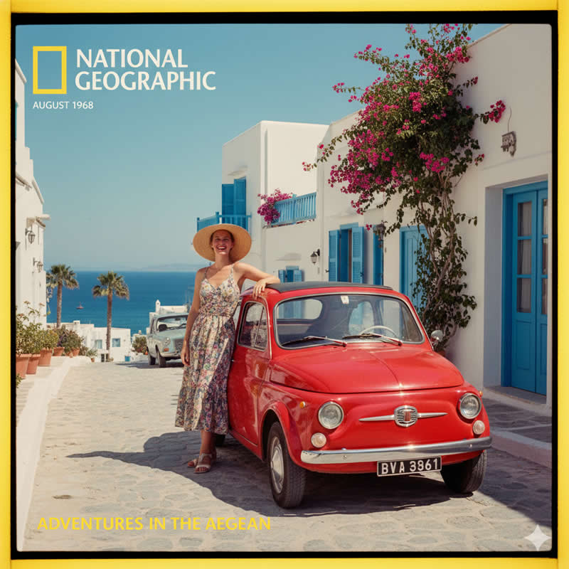 Nostalgic Travel Slide - Gemini AI Prompts for Kodachrome Look Portraits