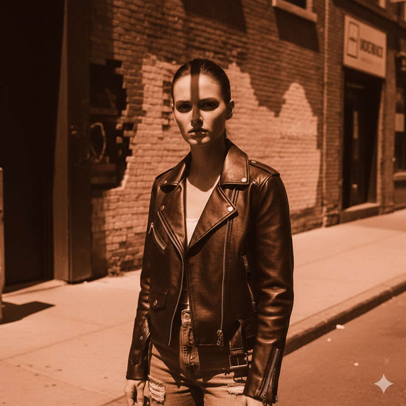 Midday Sun High Contrast: Gritty, urban portrait - Gemini AI Prompts for Magazine-Worthy Natural Light Portraits