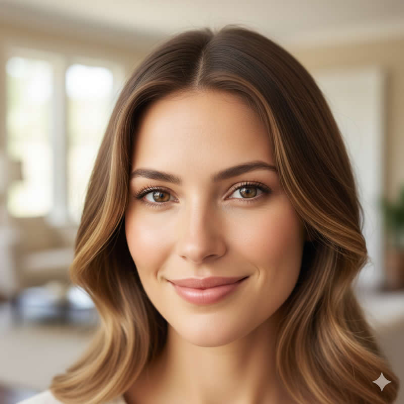 Effortless Beauty with Warmth: Flattering close-up - Gemini AI Prompts for Magazine-Worthy Natural Light Portraits