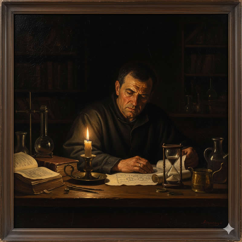 The Alchemist's Study  - Gemini AI Prompts to Generate Portraits with a Rembrandt-Style Look