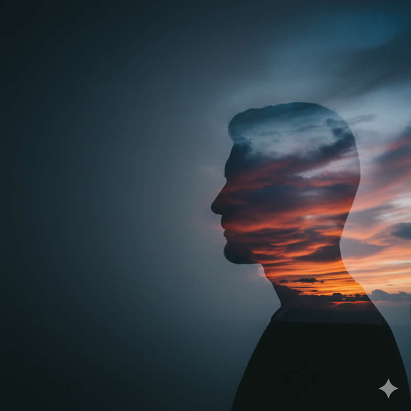 Double Exposure & Sky - Google Gemini AI Prompts to Create Portraits with Nature