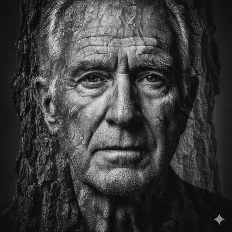 Tree Bark & Fine Art - Google Gemini AI Prompts to Create Portraits with Nature