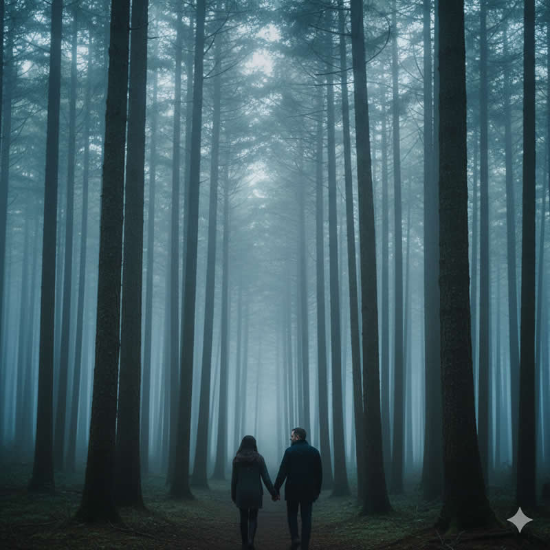 Couple & Forest - Google Gemini AI Prompts to Create Portraits with Nature