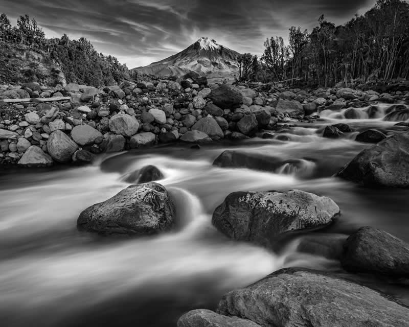 Stoney River ~ Mount Taranaki by Ken Wright, New Zealand - Award-Winning Landscape Photos