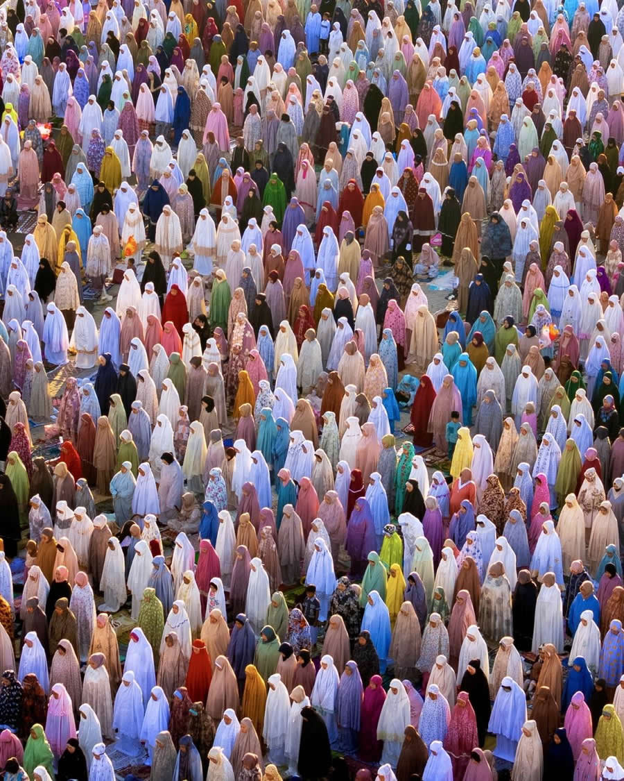 Colourful yet One Direction by Iqbal Pangestu - People From A Drone 35 Photography Awards Winners