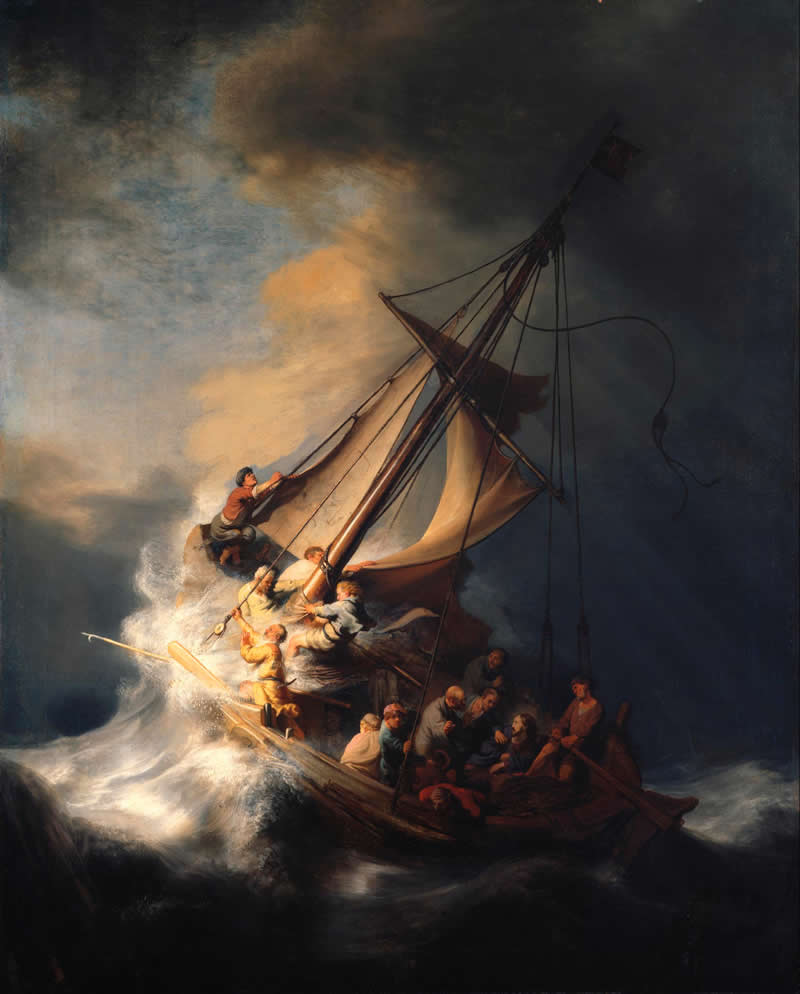 The Storm on the Sea of Galilee (1633) - Famous Rembrandt Paintings