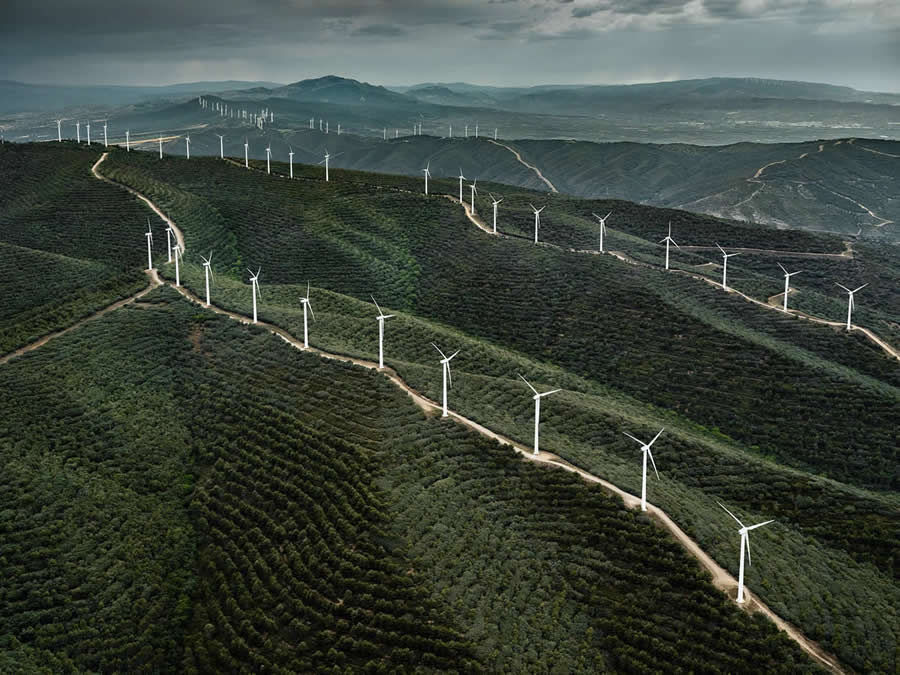 Wind Power Aerial Photography by Tom Hegen