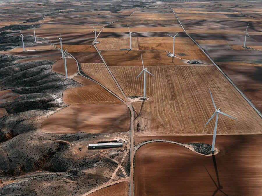 Wind Power Aerial Photography by Tom Hegen
