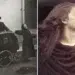 Rare vintage 19th century photos - street vendor with laughing child and a woman's dramatic portrait