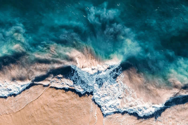 Aerial Ocean Wave Photos by Kevin Krautgartner