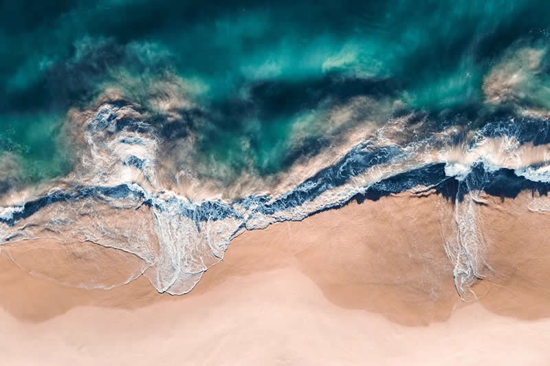 Aerial Ocean Wave Photos by Kevin Krautgartner