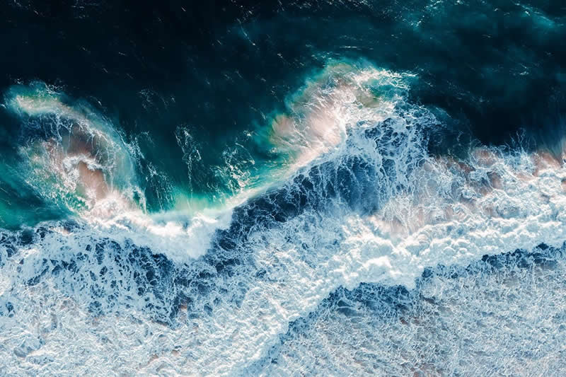 Aerial Ocean Wave Photos by Kevin Krautgartner