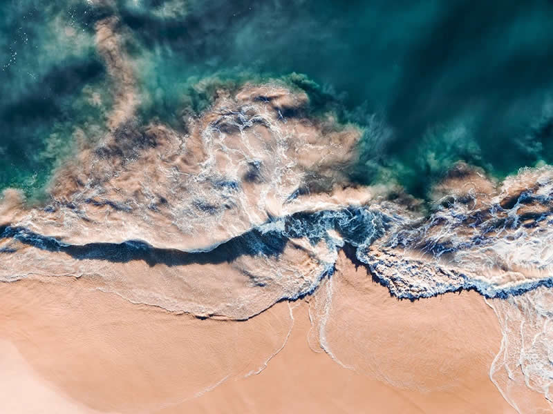 Aerial Ocean Wave Photos by Kevin Krautgartner