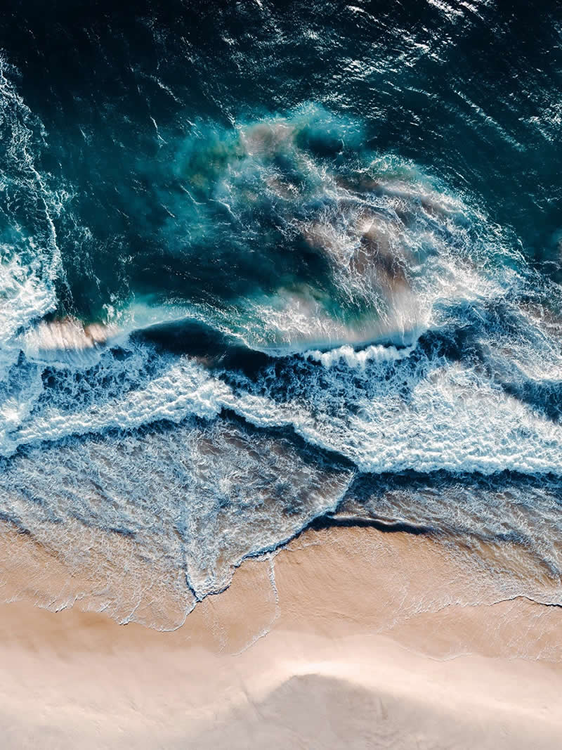 Aerial Ocean Wave Photos by Kevin Krautgartner