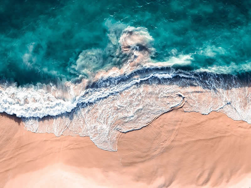 Aerial Ocean Wave Photos by Kevin Krautgartner