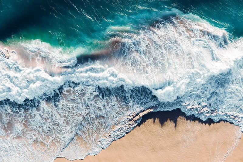 Aerial Ocean Wave Photos by Kevin Krautgartner
