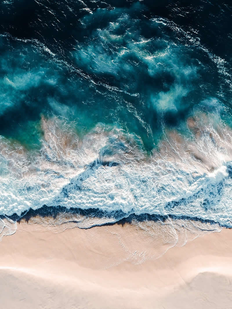 Aerial Ocean Wave Photos by Kevin Krautgartner