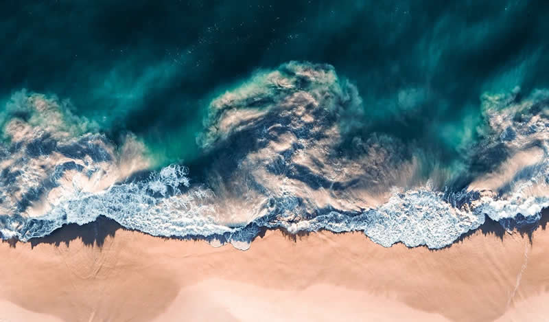 Aerial Ocean Wave Photos by Kevin Krautgartner