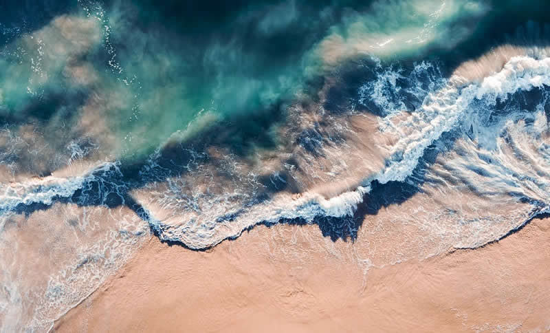 Aerial Ocean Wave Photos by Kevin Krautgartner