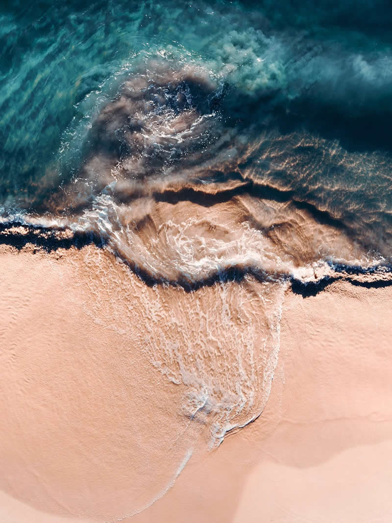 Aerial Ocean Wave Photos by Kevin Krautgartner