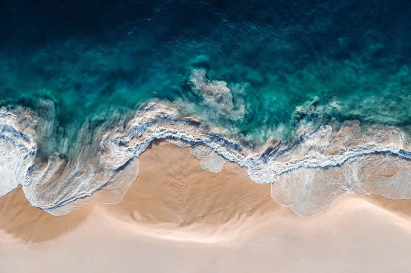 Aerial Ocean Wave Photos by Kevin Krautgartner