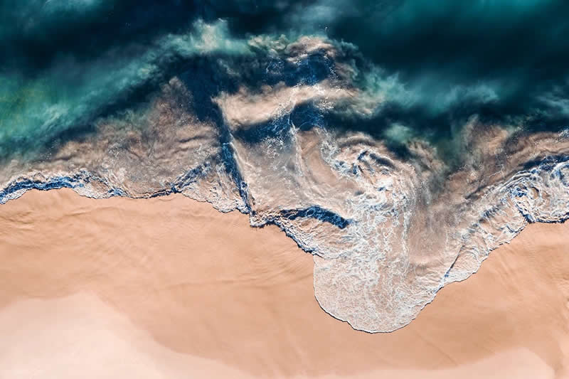 Aerial Ocean Wave Photos by Kevin Krautgartner