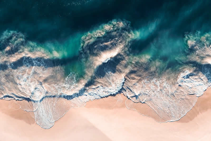 Aerial Ocean Wave Photos by Kevin Krautgartner
