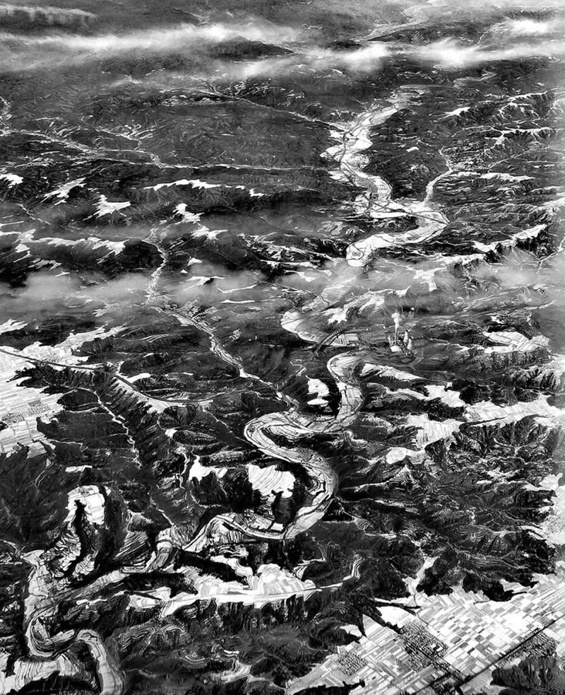 Dragon Walks Across the World by Chongjun Cao - Black and White Winners from the Mobile Photography Awards