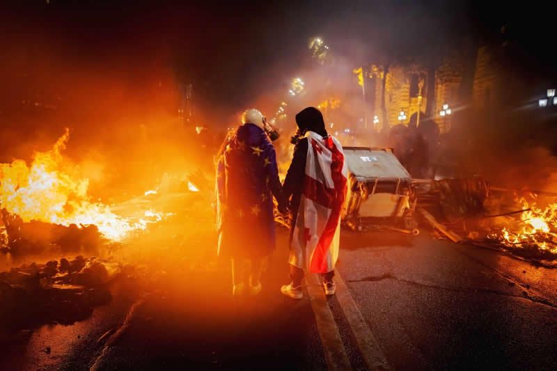 2025 Chromatic Awards - Photojournalism, 1st Place winner: Georgia Protests: The early days of the riots by Patrick Enssle, Germany