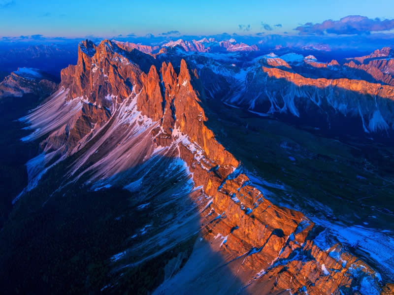 Where the Light Touches Seceda by Andriy Stefanyshyn, United States - 2025 Chromatic Awards Landscape Winners
