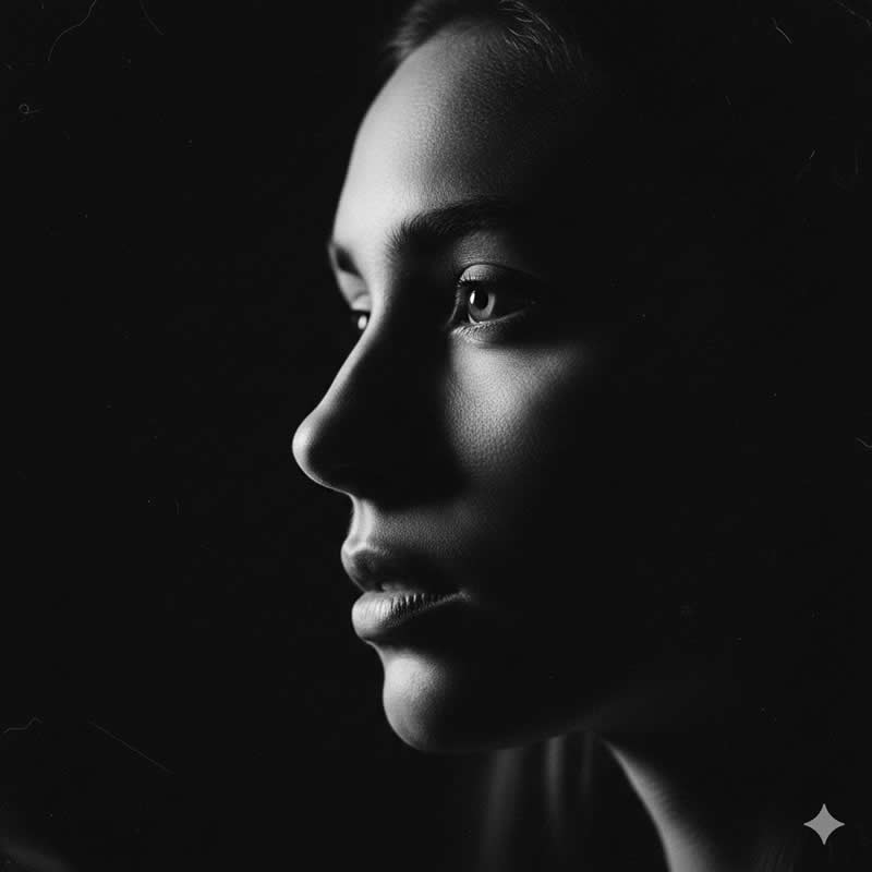 The Rebel Profile - Google Gemini Nano Banana AI Prompts to Create Dreamy Black and White Portraits