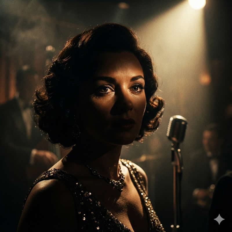 Midnight Noir Glamour - Google Gemini AI Prompts to Create Stunning Retro Film Color Portraits