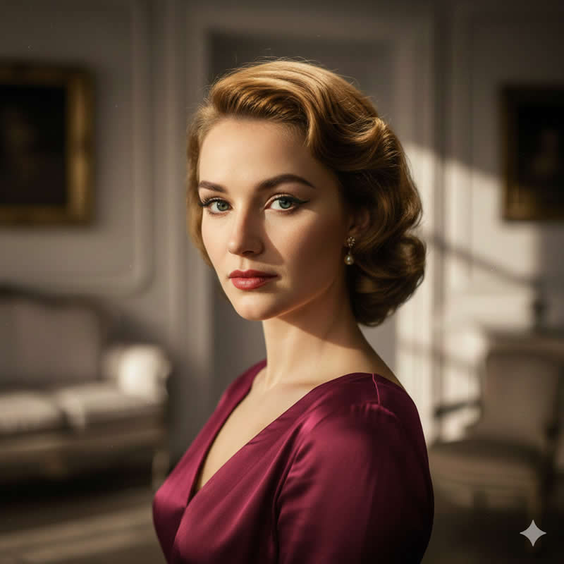 Classic Hollywood Close-up - Google Gemini AI Prompts to Create Stunning Retro Film Color Portraits