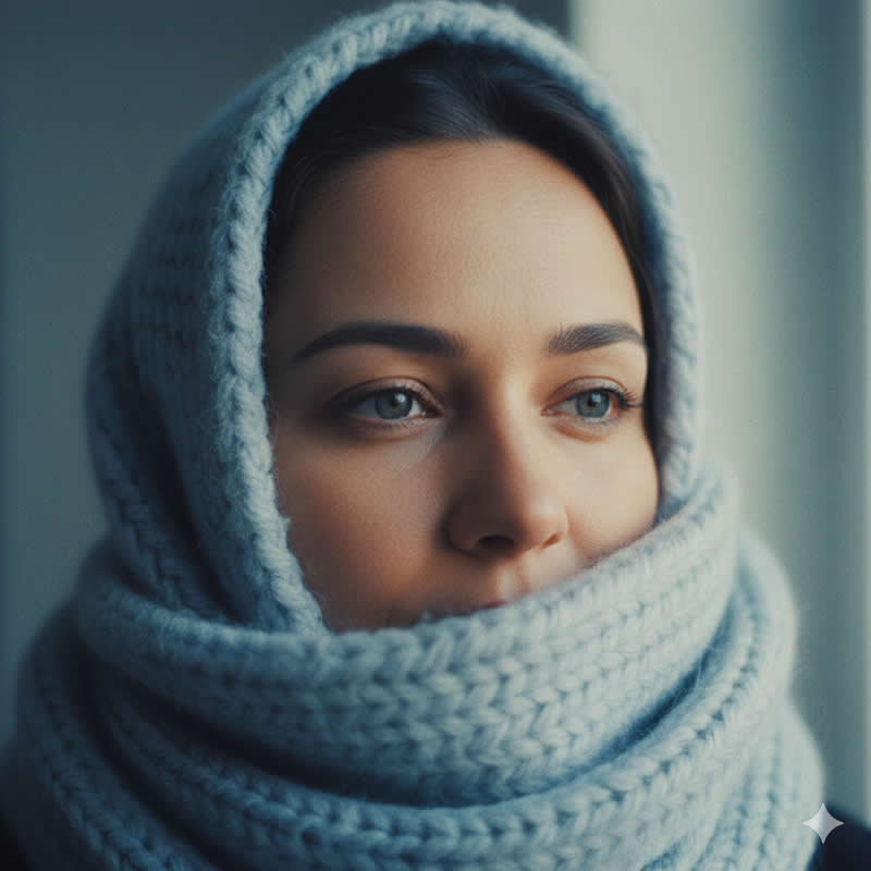Moody Winter Glow - Google Gemini AI Prompts to Create Stunning Retro Film Color Portraits