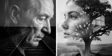 Gemini AI Prompts to Create Black and White Double Exposure Portraits