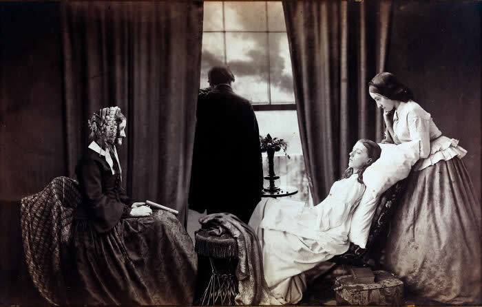Fading Away, "Farewell To The Dying", Considered The First Photograph To Deal With The Theme Of Passing, 1858 - Rare 19th-Century History Photos