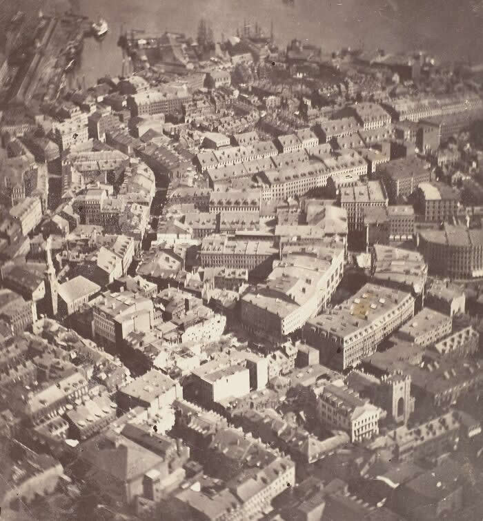 Boston, As The Eagle And The Wild Goose See It, 1860 - Rare 19th-Century History Photos