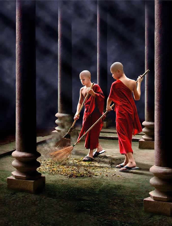 Everyday Life of Little Monks in Myanmar by Chan Kwok Hung