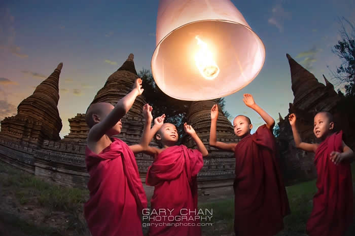 Everyday Life of Little Monks in Myanmar by Chan Kwok Hung