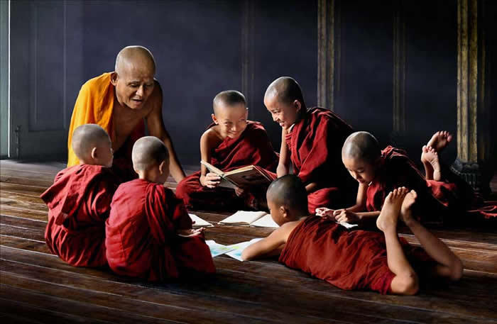 Everyday Life of Little Monks in Myanmar by Chan Kwok Hung