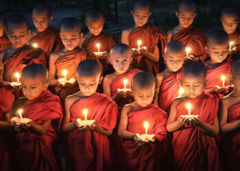 Everyday Life of Little Monks in Myanmar by Chan Kwok Hung