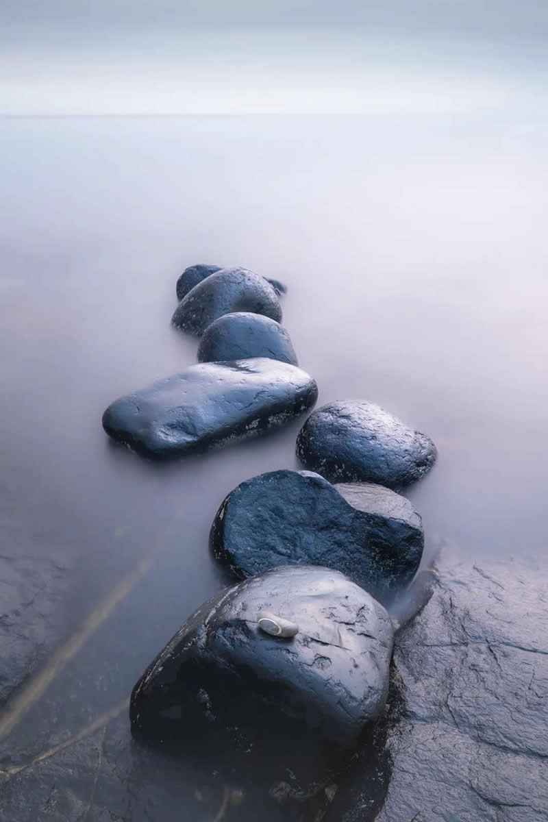 Lucky Pebble by Annette Cuthbertson - 2025 Minimalist Photography Awards Long Exposure Winners