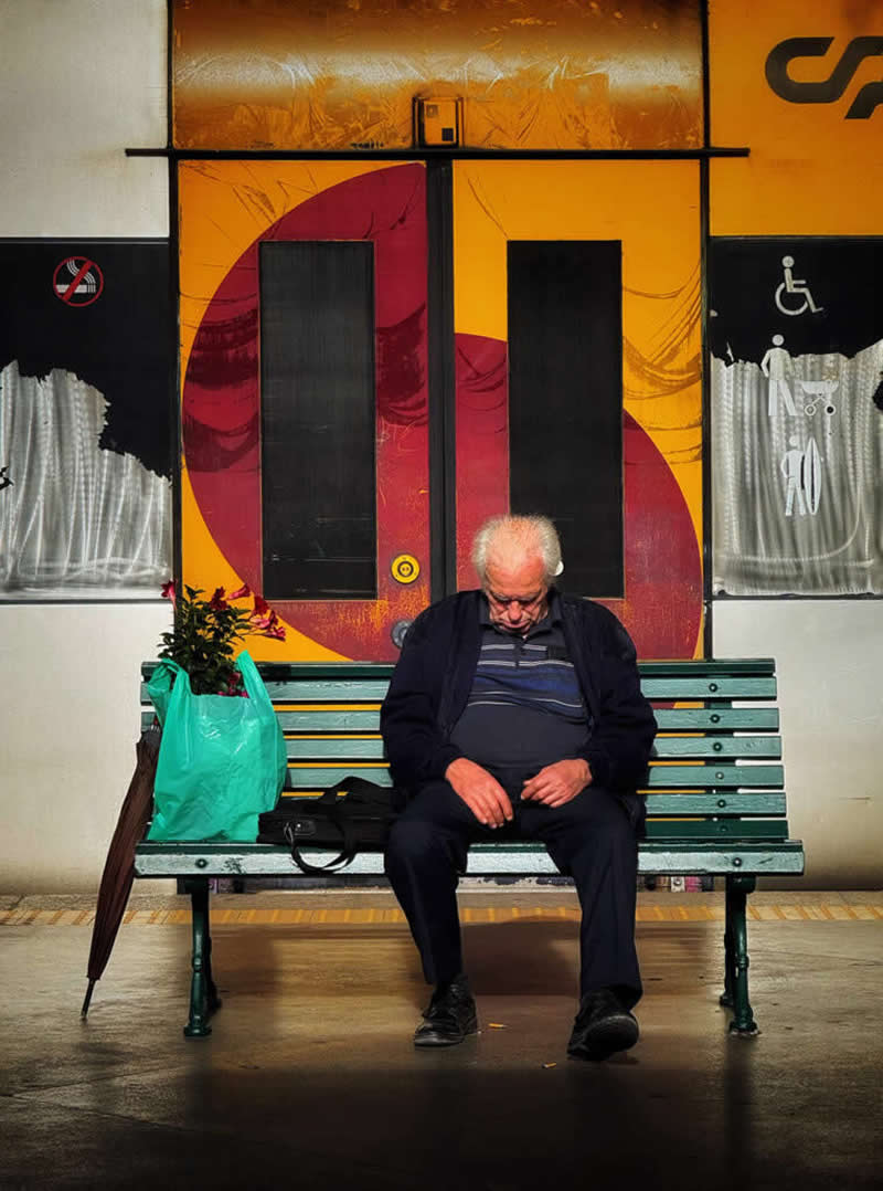 Caught Napping by Mal McCann, Honorable Mention in Mobile Photography Awards in People Category