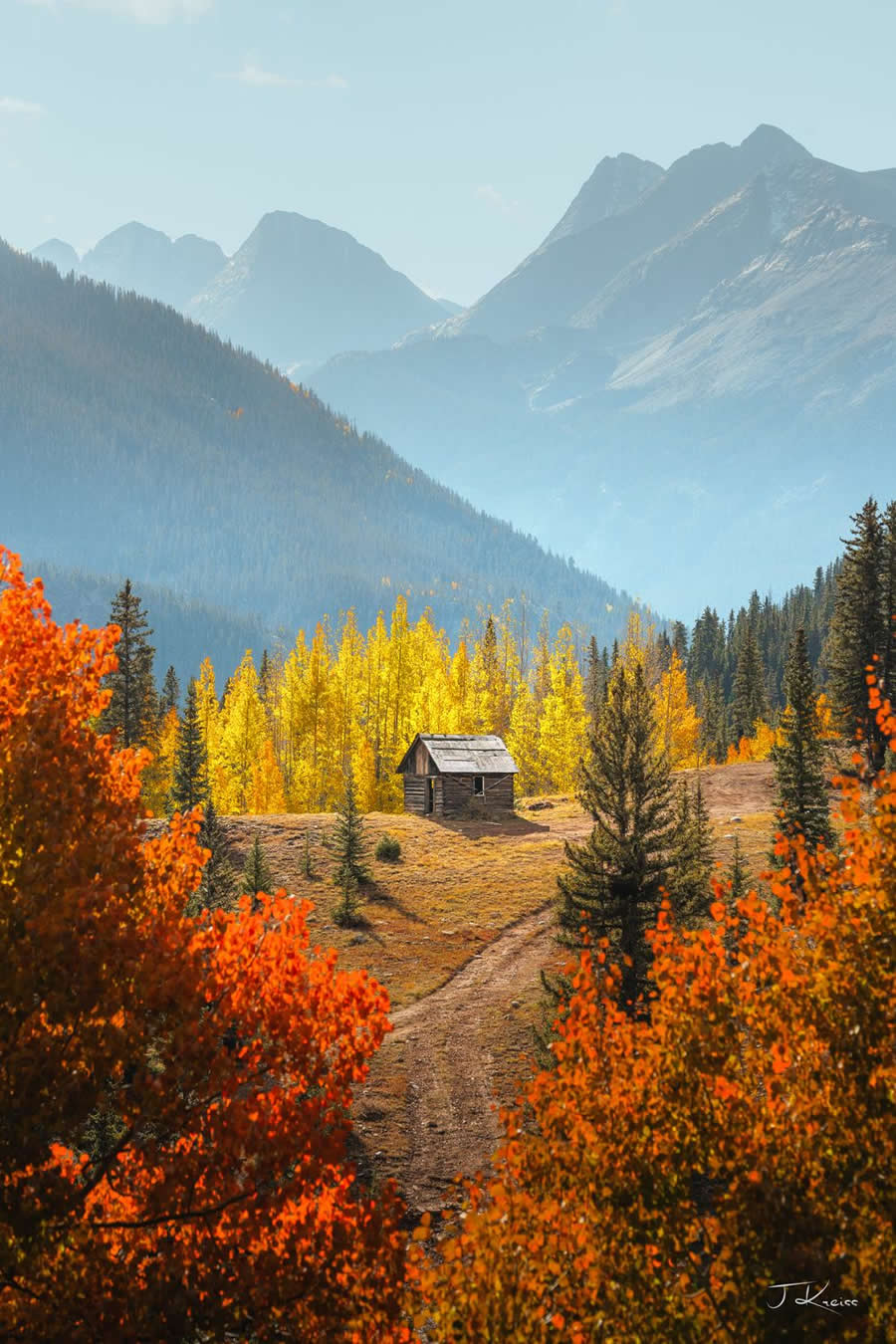 Molas Pass Cabin During Fall in Colorado - Nature Landscape Photography by Jared Kreiss
