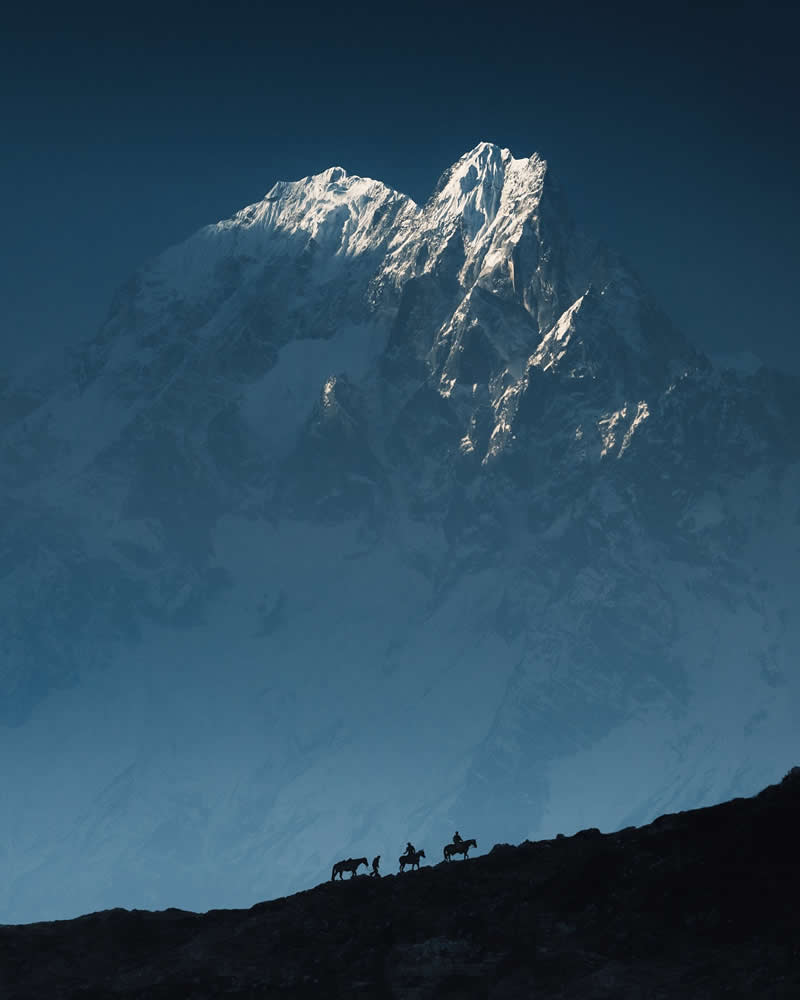Beneath the alpine glow on the outskirts of Bimthang - Outdoor Adventure Landscape Photography by Chris