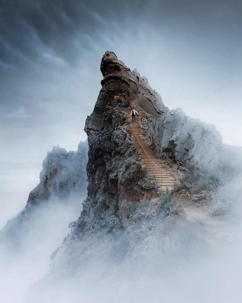 Gloomy rambles above the clouds along the beautiful ridge lines of Pico Do Arieiro - Outdoor Adventure Landscape Photography by Chris